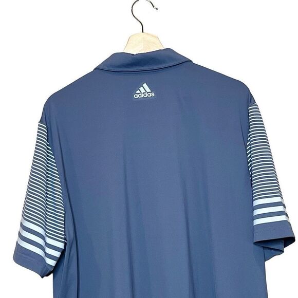 Adidas ultimate 365 blue striped sleeve golf polo size XL - Picture 4 of 13